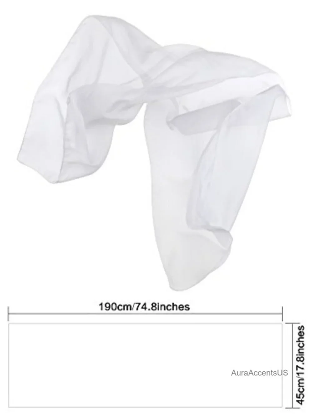 Chiffon Satin Shawl Wrap Scarf for Evening Dresses Prom Bridal